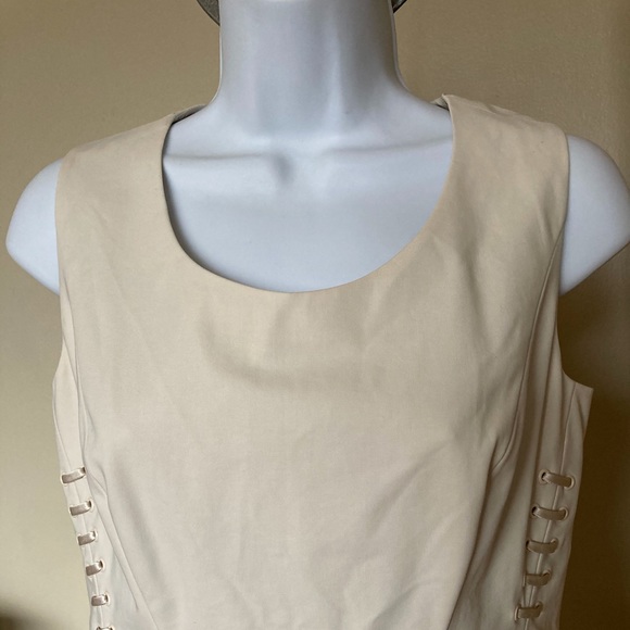 LAFAYETTE 148 NY 2 CREAM DRESS COTTON ELASTANE - Picture 3 of 14